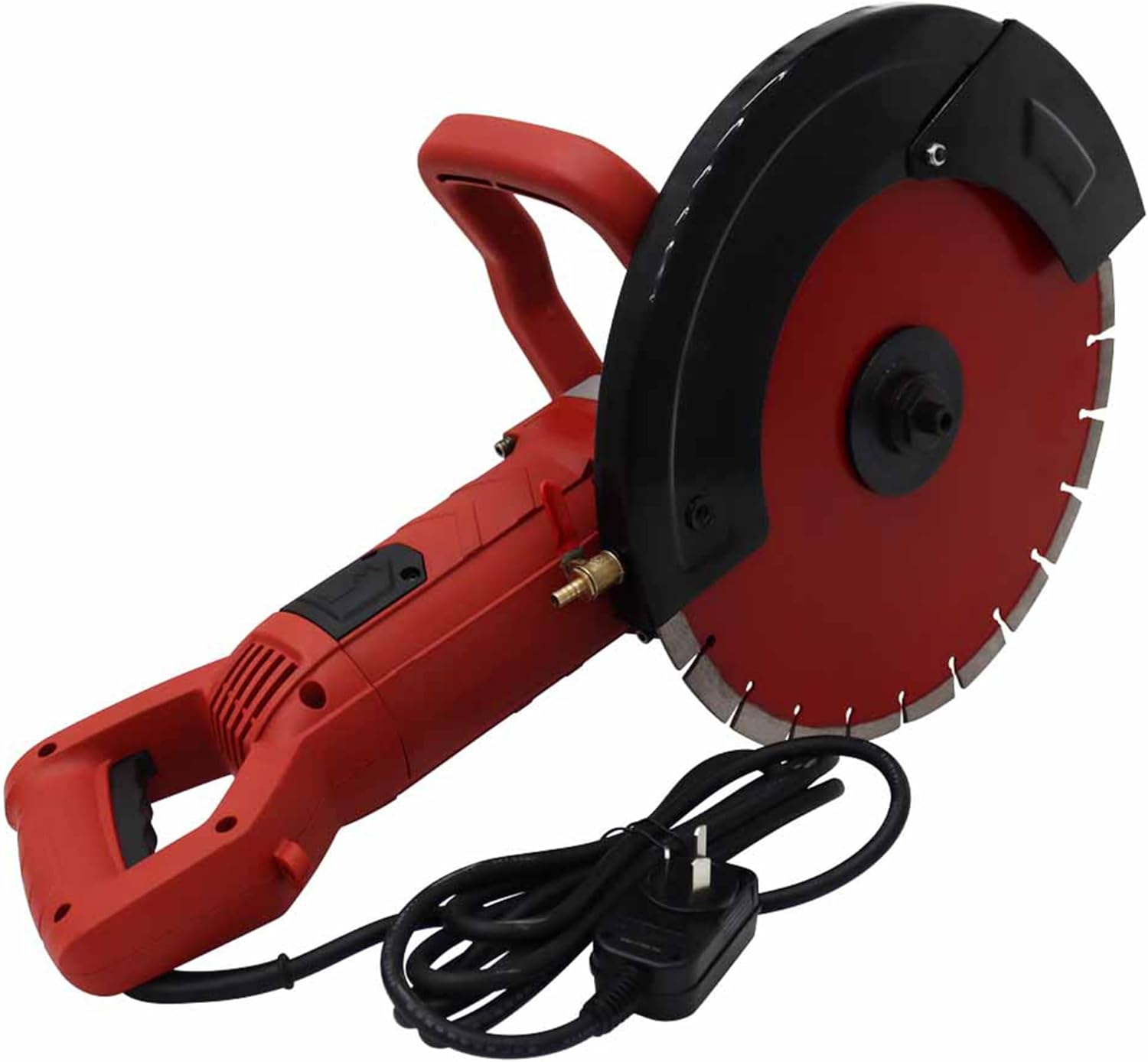 Electric Concrete Saw 14inch(355mm), 3500W 3800rpm, 5.1inch(130mm) Cutting Depth with Water Pump Dustproof System 220V