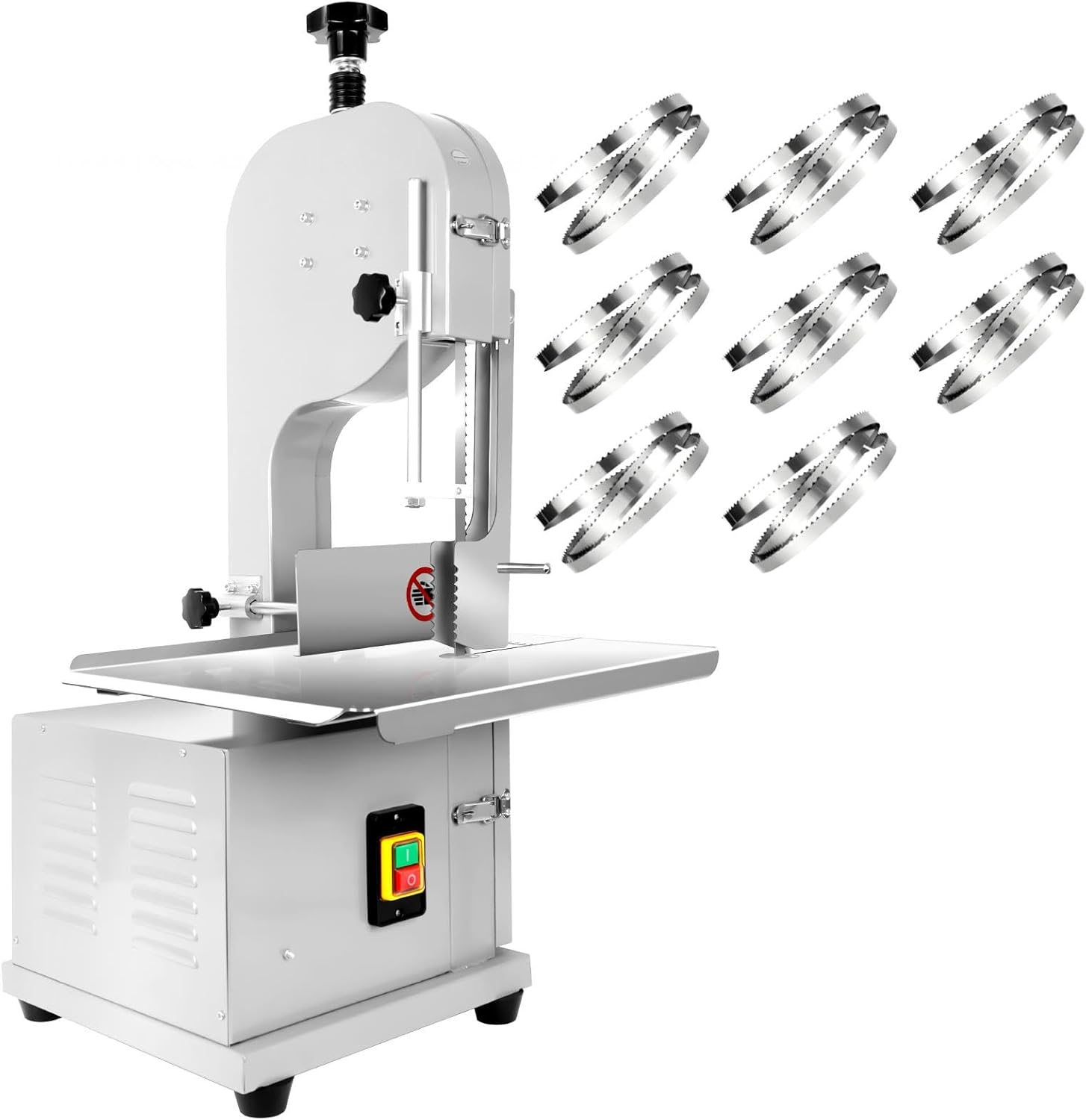 Bone Saw and Meat Slicer in One, 1500W Heavy-Duty Design, Low Noise Operation, Compact for Limited Spaces, Wide Application from Home Kitchen to Commercial Use​