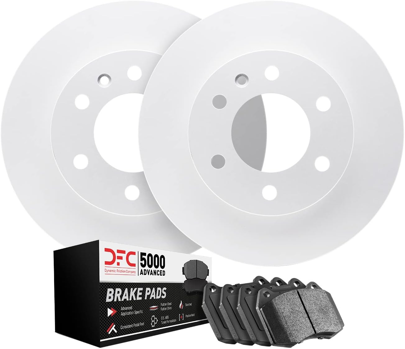 Dynamic Friction Company Rear Brakes and Rotors| Automotive Replacement Brake Kits| Rear 5000 Advanced Brake Pads and Rotors Kit| Fits 2012-2017 Hyundai Azera, 2009-2015 Hyundai Sonata