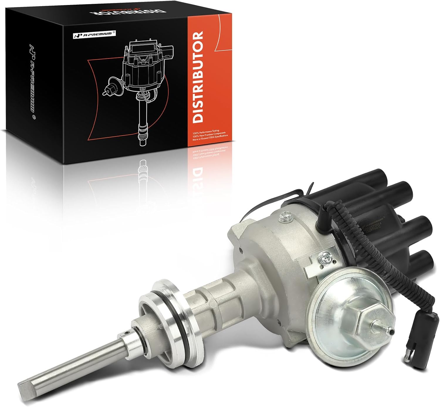 A-Premium Ignition Distributor with Cap and Rotor Compatible with Dodge Charger, Coronet, B200, D200, D300, Monaco & Chrysler Town & Country, Imperial, Newport, New Yorker & Plymouth Fury, Trailduster