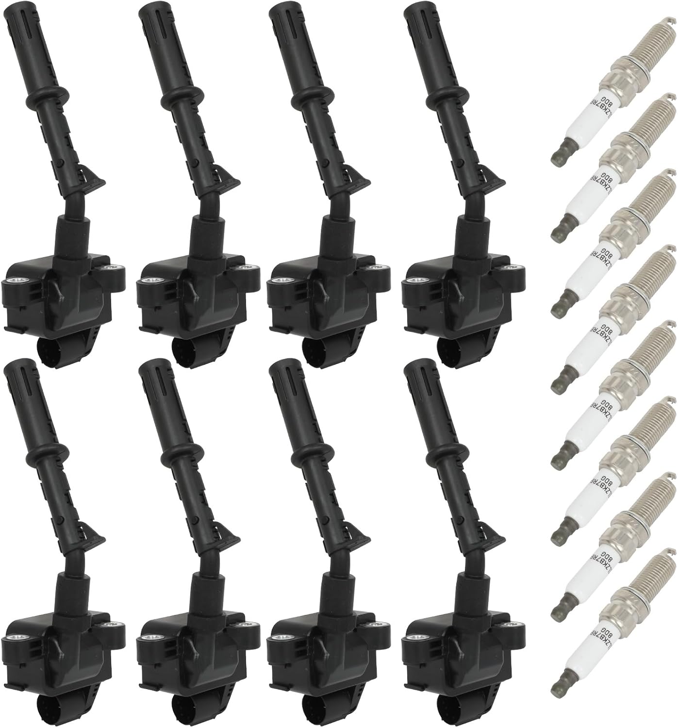 8PCS Ignition Coil Packs & 8PCS Iridium Spark Plugs Fit for Mercedes-Benz GL450 2013-2014 for GL550 2013-2016 for GL63 AMG 2013-2016 for GLE63 AMG 2016-2019 Replace ‎‎‎‎UF-733