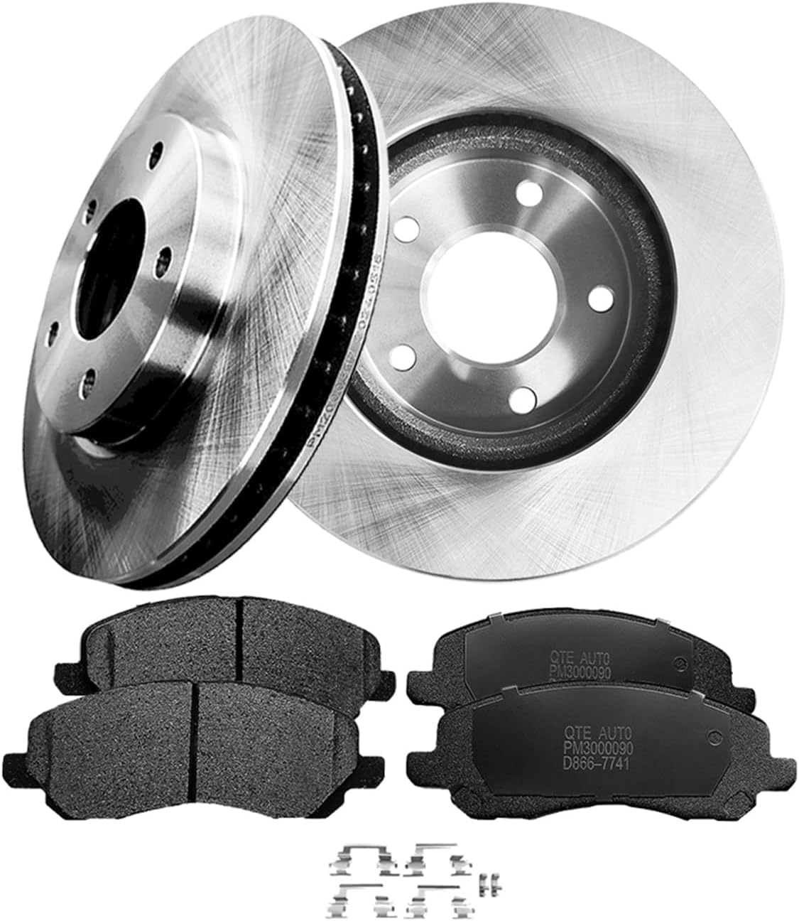 PM Auto Set of 6 Front 276mm Brake Disc Rotors-Ceramic Brake Pad Kit Replacement For 2007 Dodge Caliber