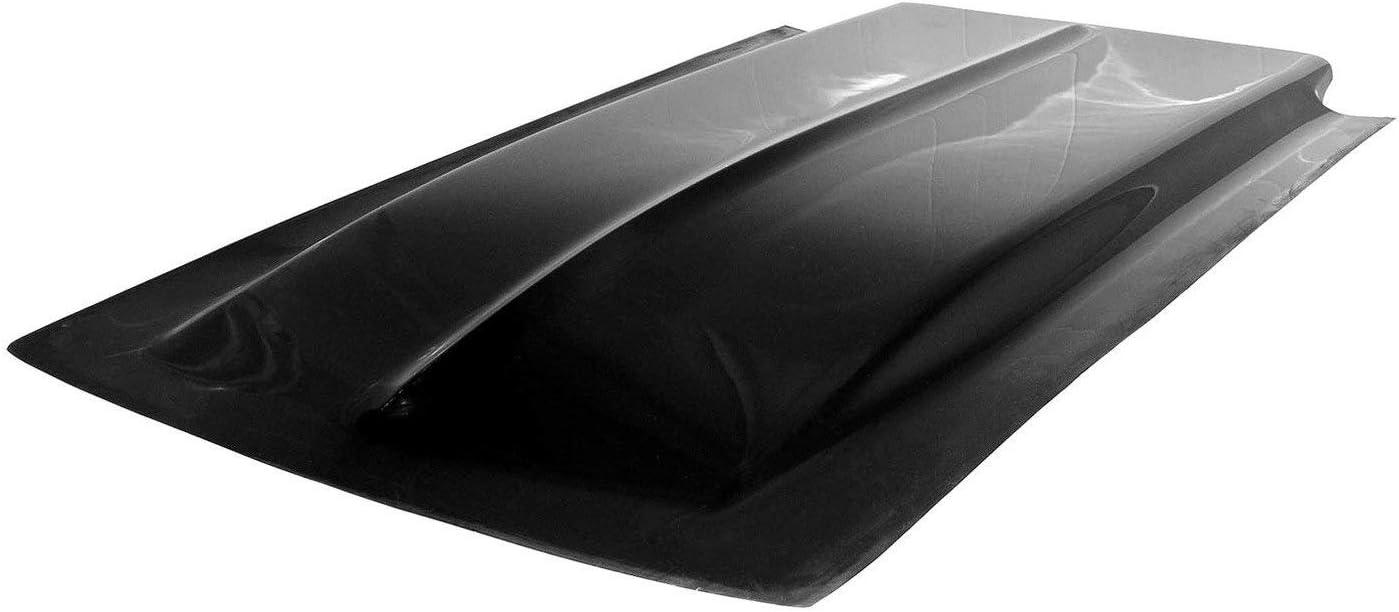 Harwood 1111: Hood Scoop, Cowl Induction, 53 in. Long, 28 in. Wide, 2 in. Tall, Fiberglass, Black Gelcoat, Each