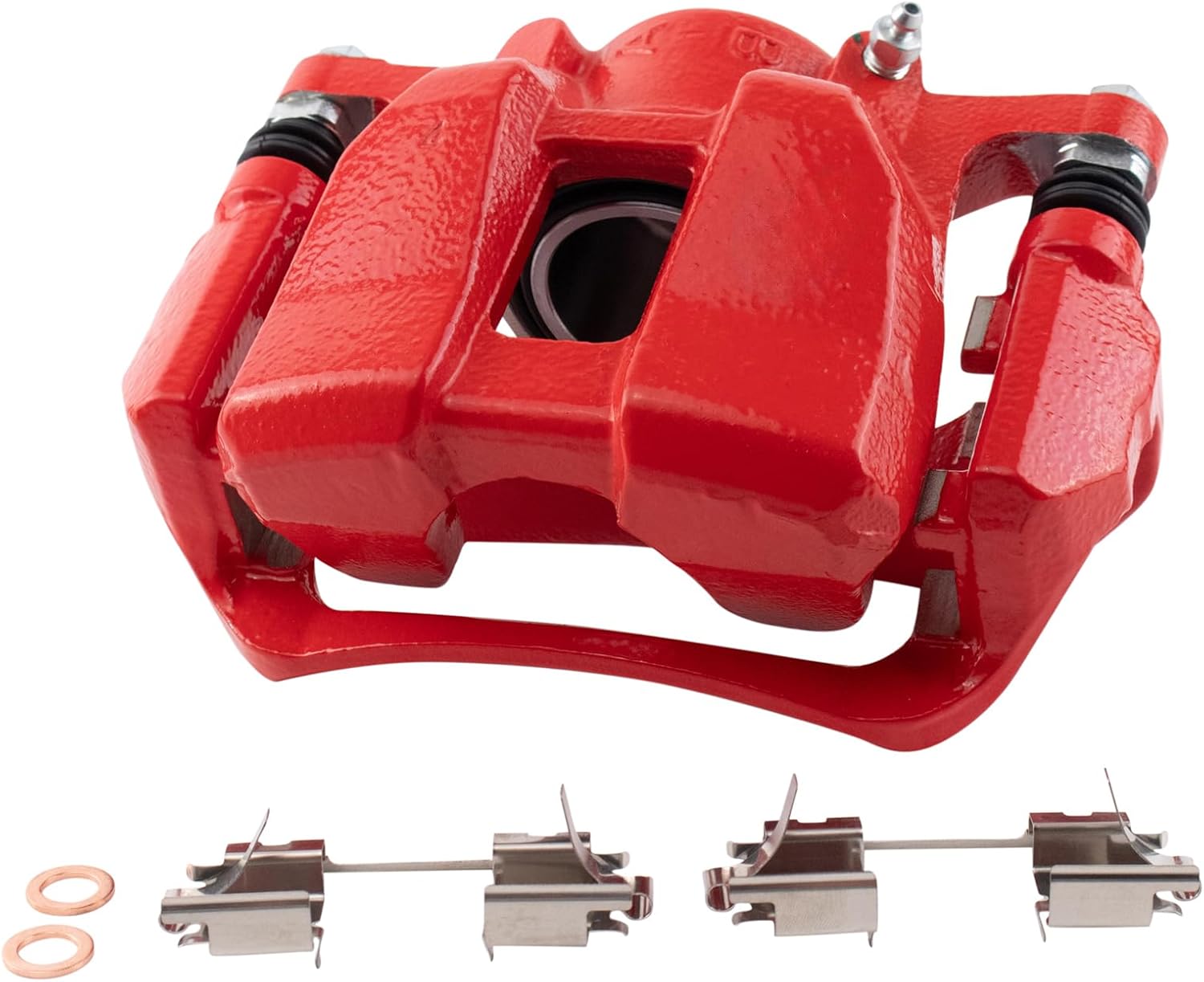 TRQ Front Left Brake Caliper w/Bracket Performance Red Drivers Side Compatible with 2013-2022 Honda Accord 2016-2022 HR-V