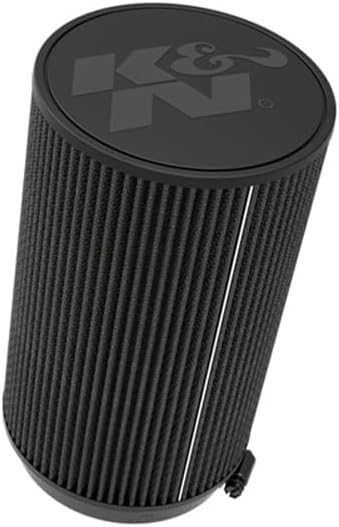K&N Dryflow Lifetime Universal Clamp-On Air Filter: Dry Synthetic, Washable, Oil-Free: Flange Diameter: 6 In, Filter Height: 12 In, Flange Length: 1 In, Type: Dry Synthetic, RU-3124HBK