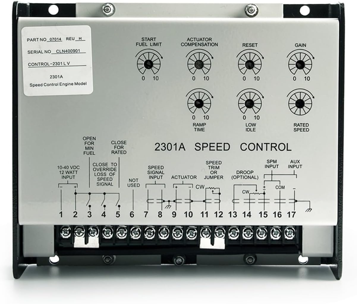 2301A Enginel Speed Controller 9907-014 Speed Governor Control Panel for Generator Parts Engine Governor