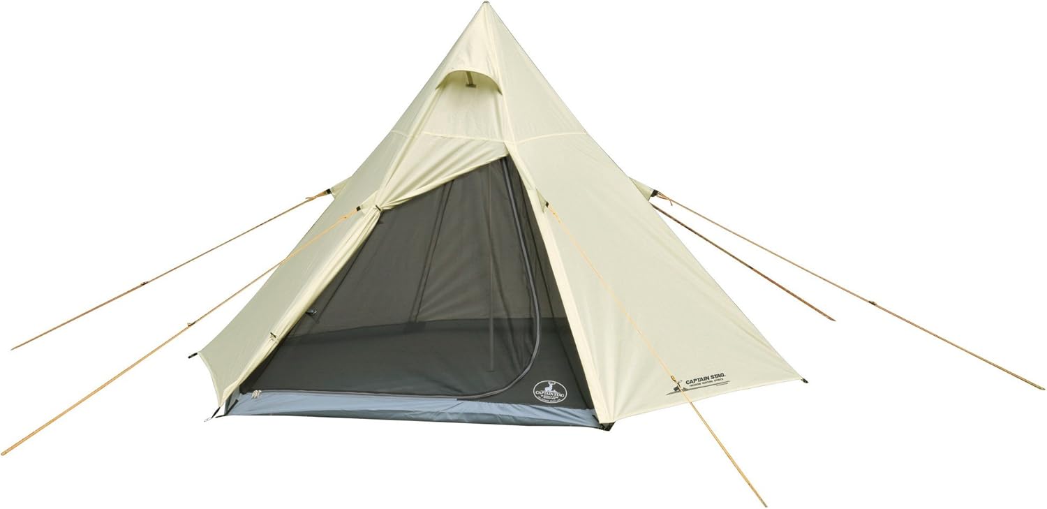 Captain Stag Tent, One Pole Tent, Teepy, Hexagon, 300 UV Protection, for 3 to 4 People