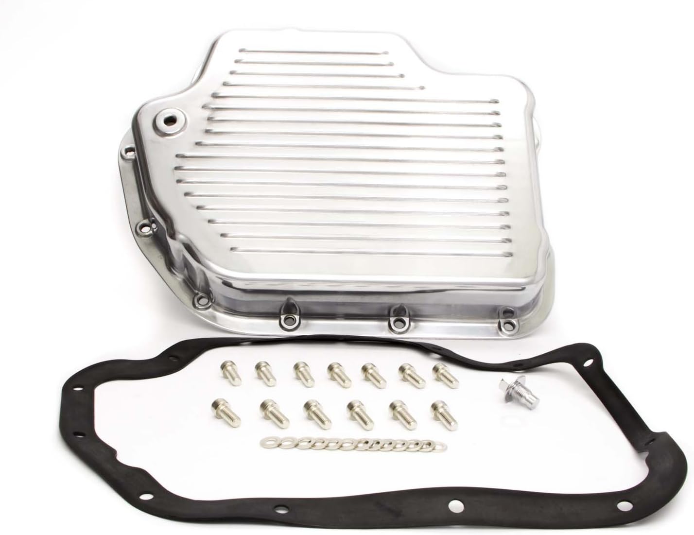 Racing Power Company R8492 Polished Aluminum Finned Transmission Pan