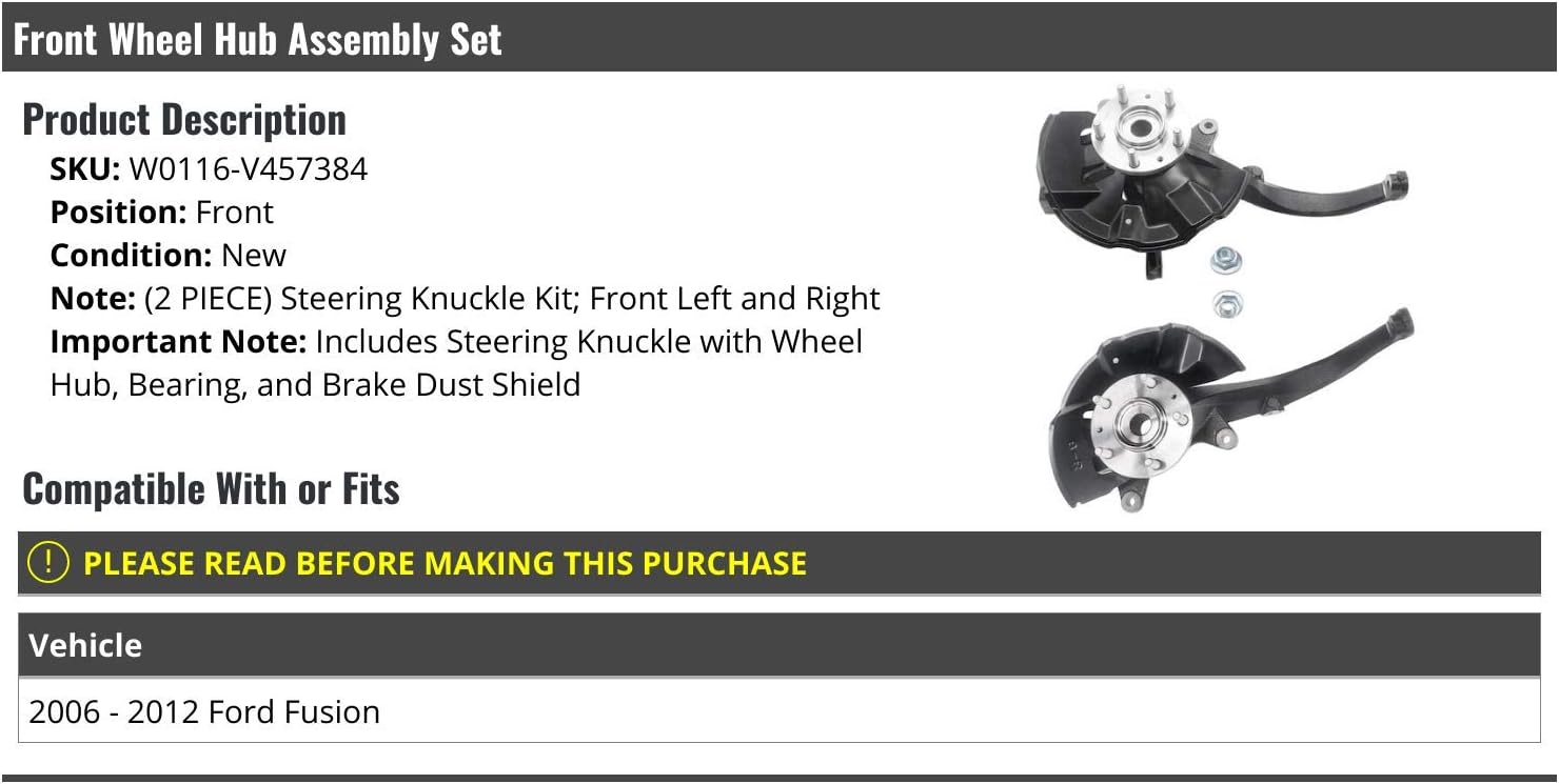 Ball Bearing Metal Hub Assembly for Ford Fusion 2006-2012