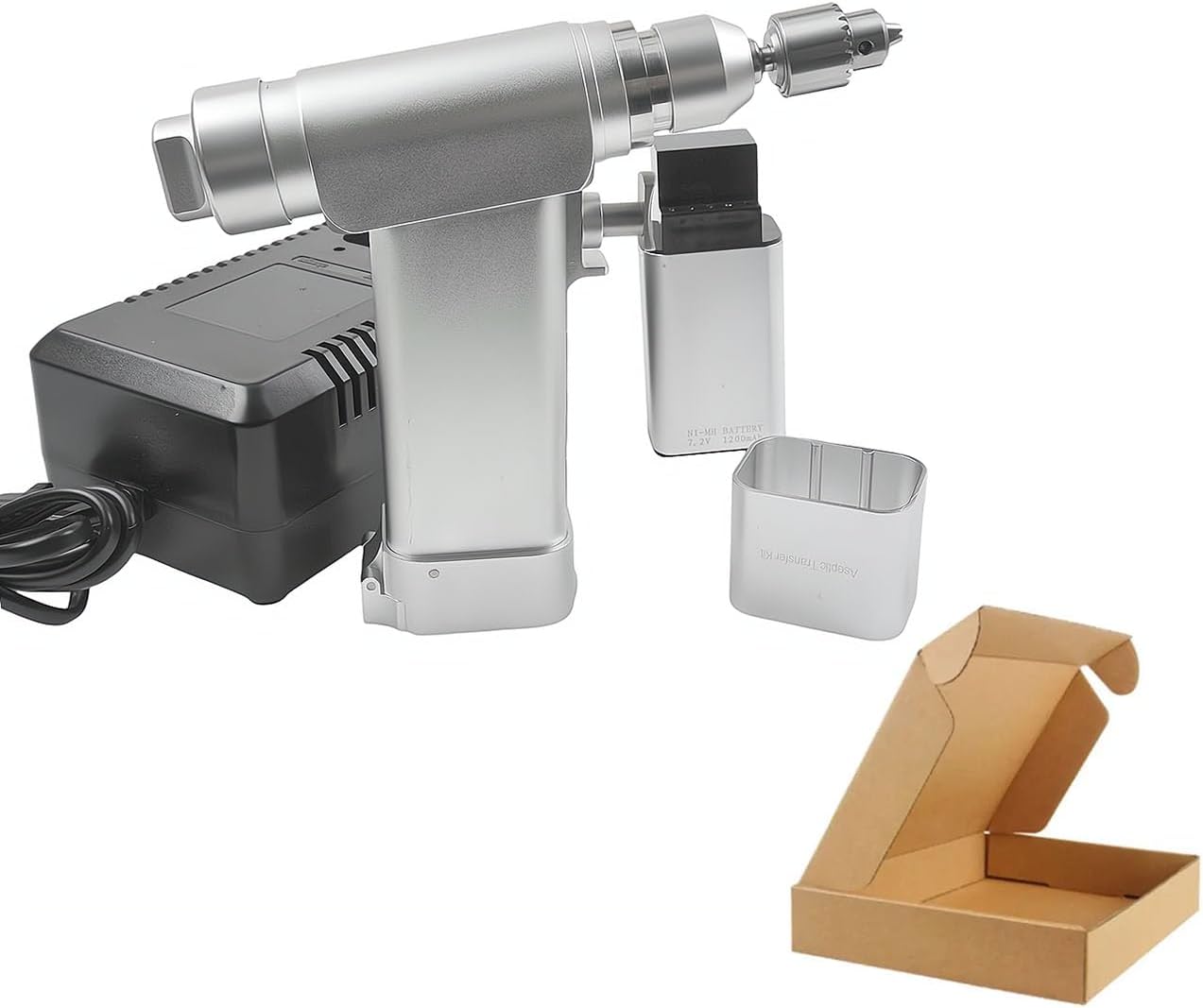 Veterinary Orthopedic Mini Electric Bone Drill Veterinary Drill Orthopedic Power Instrument Tool, Carton Box with Battery x 2, 2 X Batteries