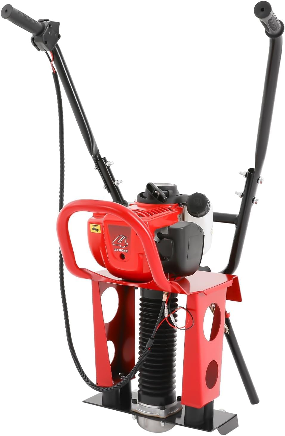 Gas Concrete Vibrator 4-Stroke 1.2HP Gasoline Engine Power Concrete Vibrator Wet Screed Power Screed Concrete Handle Adjustable Cement Vibrator Fits 3.28-19.69ft Scraper