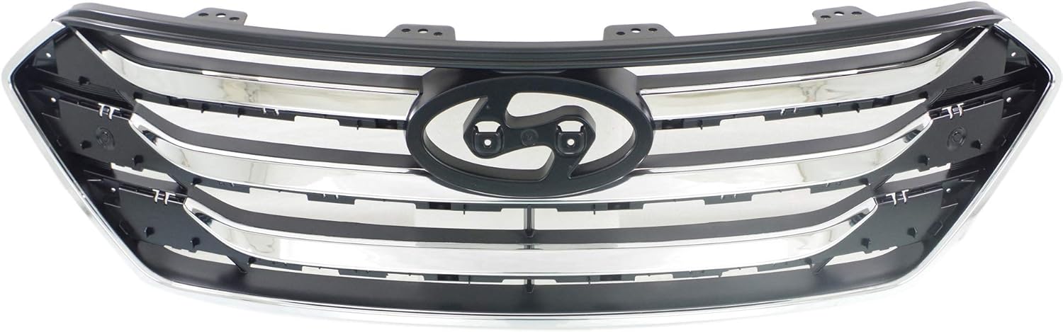 Garage-Pro Grille Assembly for HYUNDAI SANTA FE 2013-2016 Black Sport Model