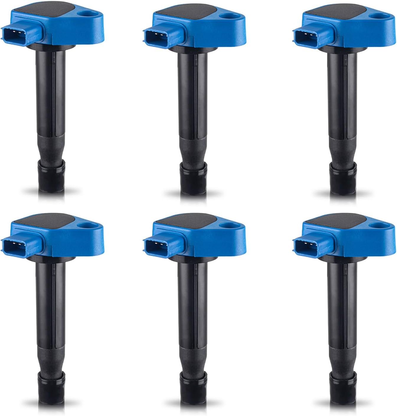ENA Set of 6 Blue Ignition Coil Pack Compatible with Honda Acura Accord Odyssey RL TL CL 2000 2001 2002 2003 2004 2005 2006 2007 2008 2009 3.0L 3.2L 3.5L V6 Coils for UF242 C511 30520P8EA01 9091902247