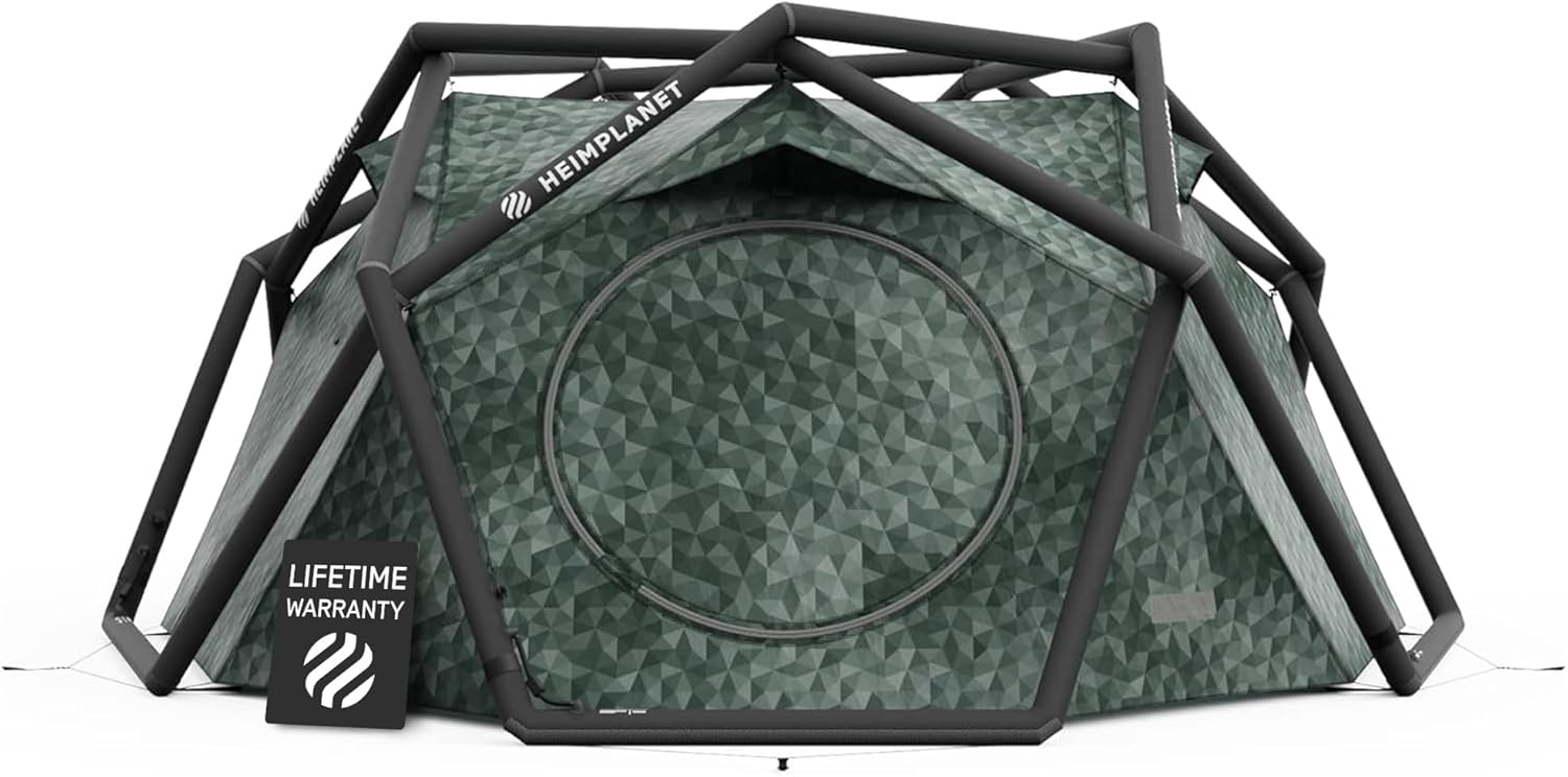 HEIMPLANET Original | The CAVE XL V2, 3 Person Inflatable Tent | Outer Tent and Floor - 5000mm | No Poles Required | Supports 1% for The Planet