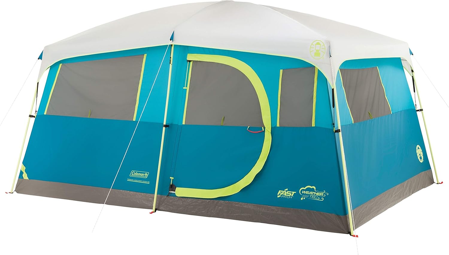 Coleman Tenaya Lake 8-Person Cabin Tent with Built-in Closet, Fast-Pitch Tent Sets Up in Under 10 Mins, Family Tent with Rainfly & Wheeled Carry Bag