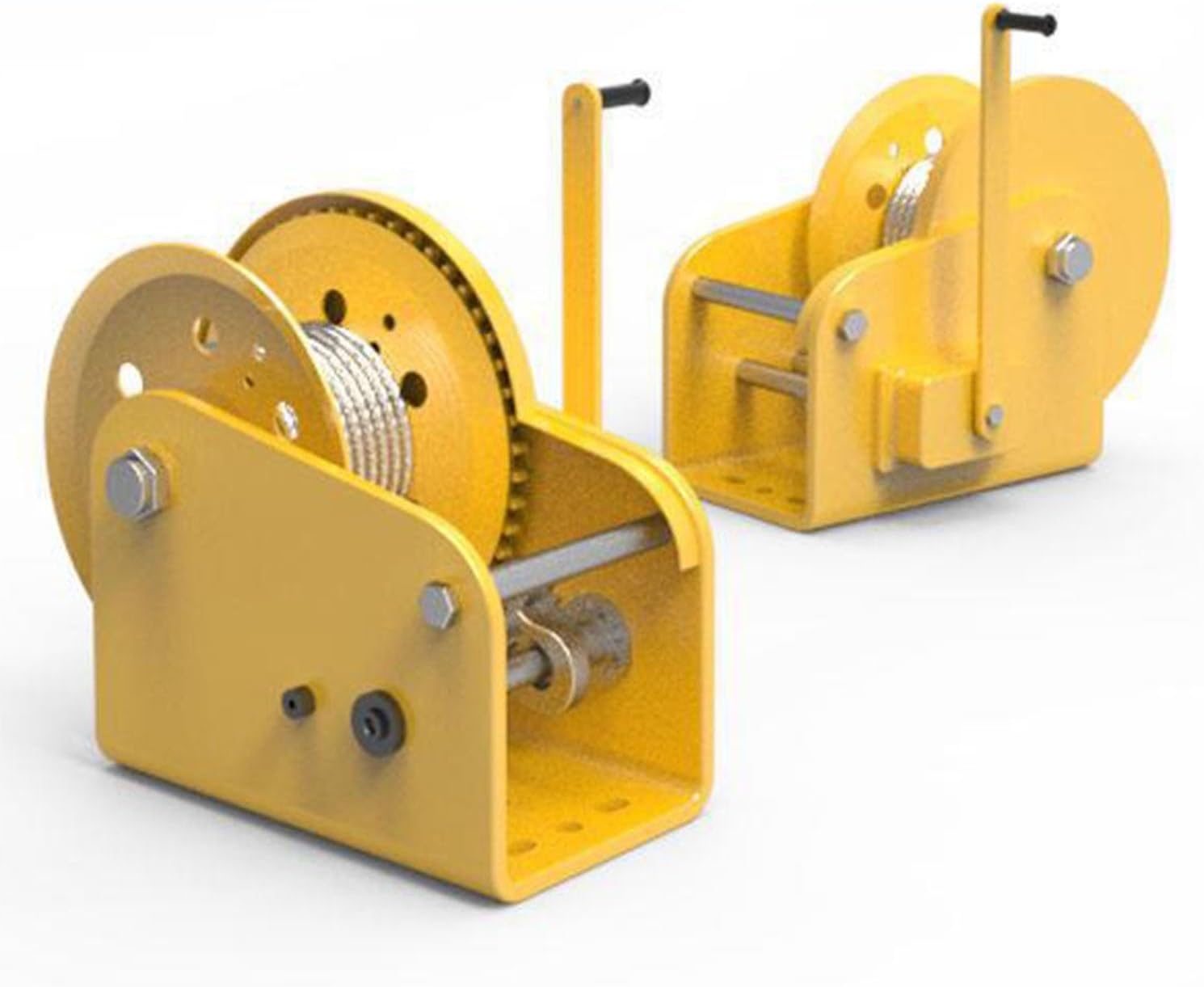 Heavy-Duty Winch, Hand-cranked Two-Way Self-Locking Winch, Small Household Traction Lifting, Suitable for Ships, Trucks, Trailers (1200lbs 20m)