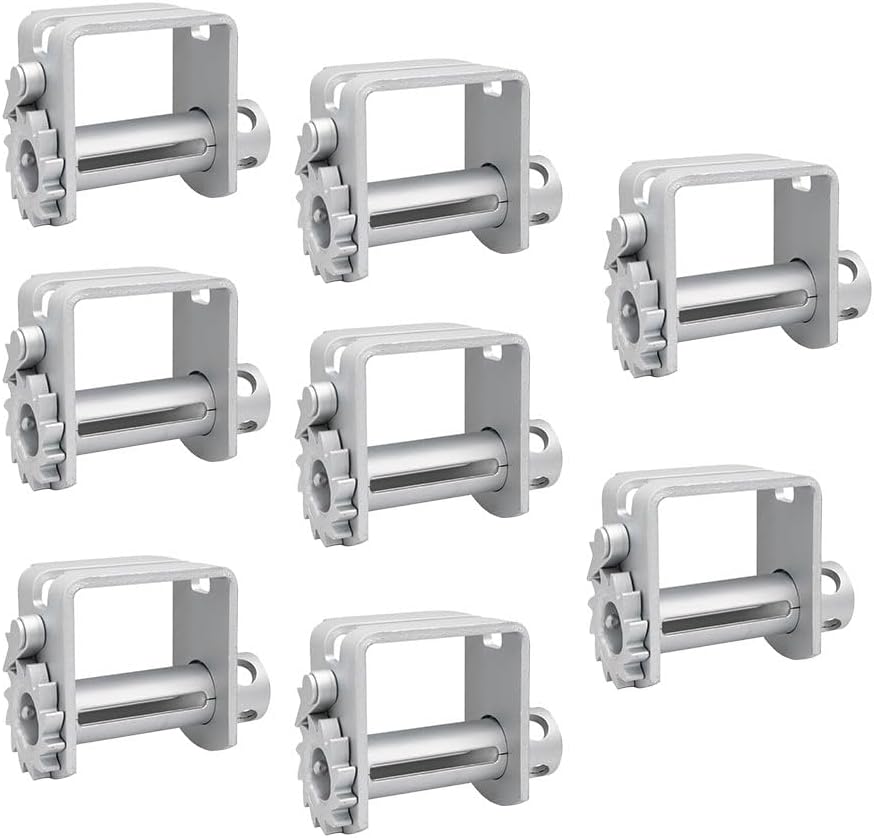 Mytee Products 8 Pack Double L Sliding Winch for Double L Track - 5500 lbs WLL Zinc Plating Standard Profile Winch Slider - Slides to Any Position for Winch Control