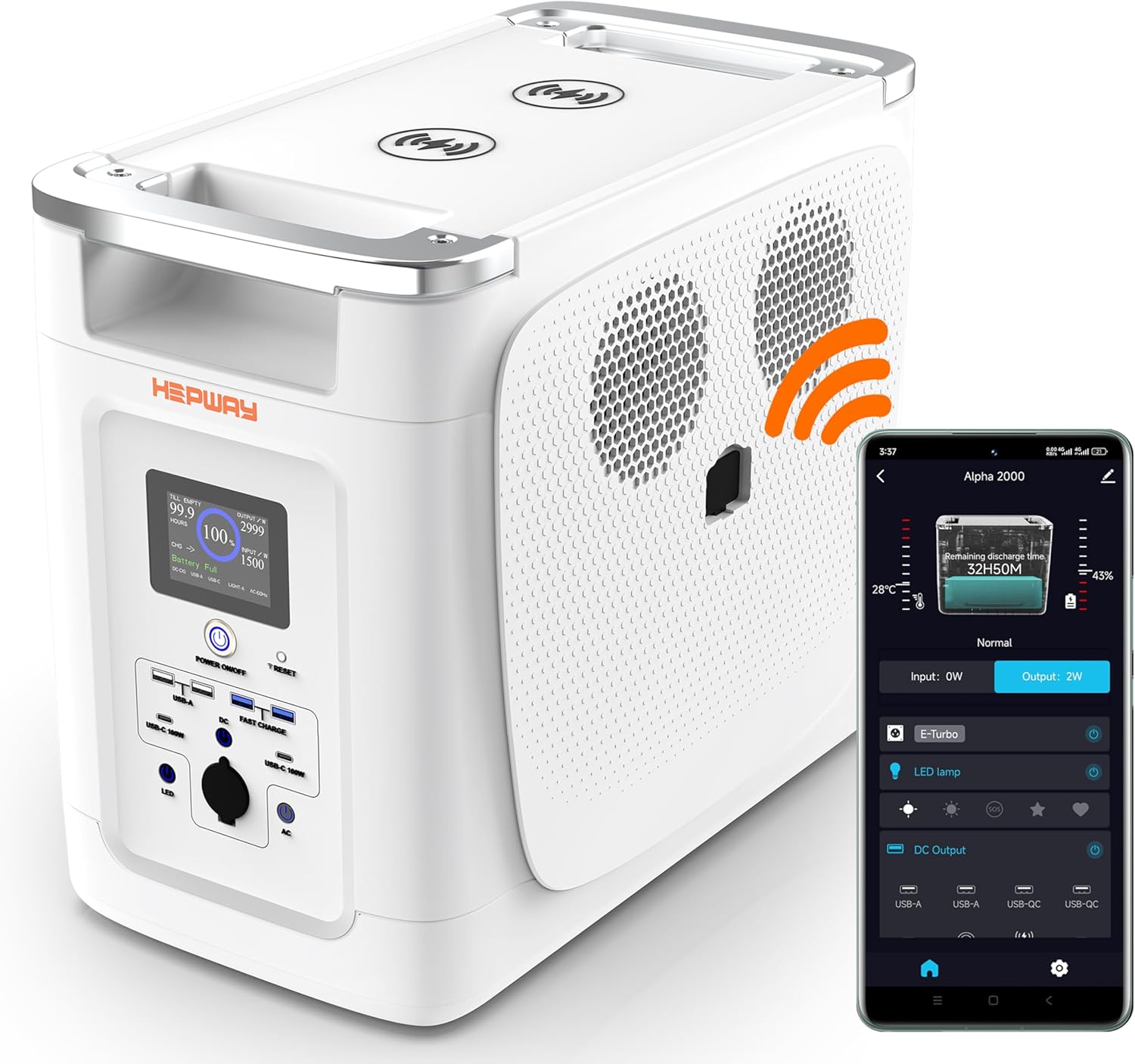 Portable Power Station, 2048Wh LiFePO4 Battery Backup, with 1 Extra Battery 2400W AC Outlets (3600W Power Lifting),APP Control 10 ms UPS, Solar Generator for Camping, Home Use, Emergency