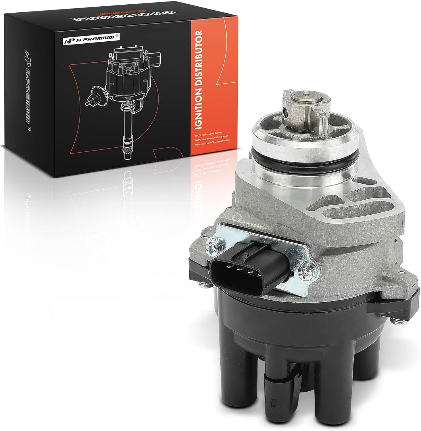 A-Premium Ignition Distributor with Cap and Rotor Compatible with Ford Escort 1991-1996 1.8L & Mazda Protege 1990-1994 & Mercury Tracer 1991-1996 1.8L