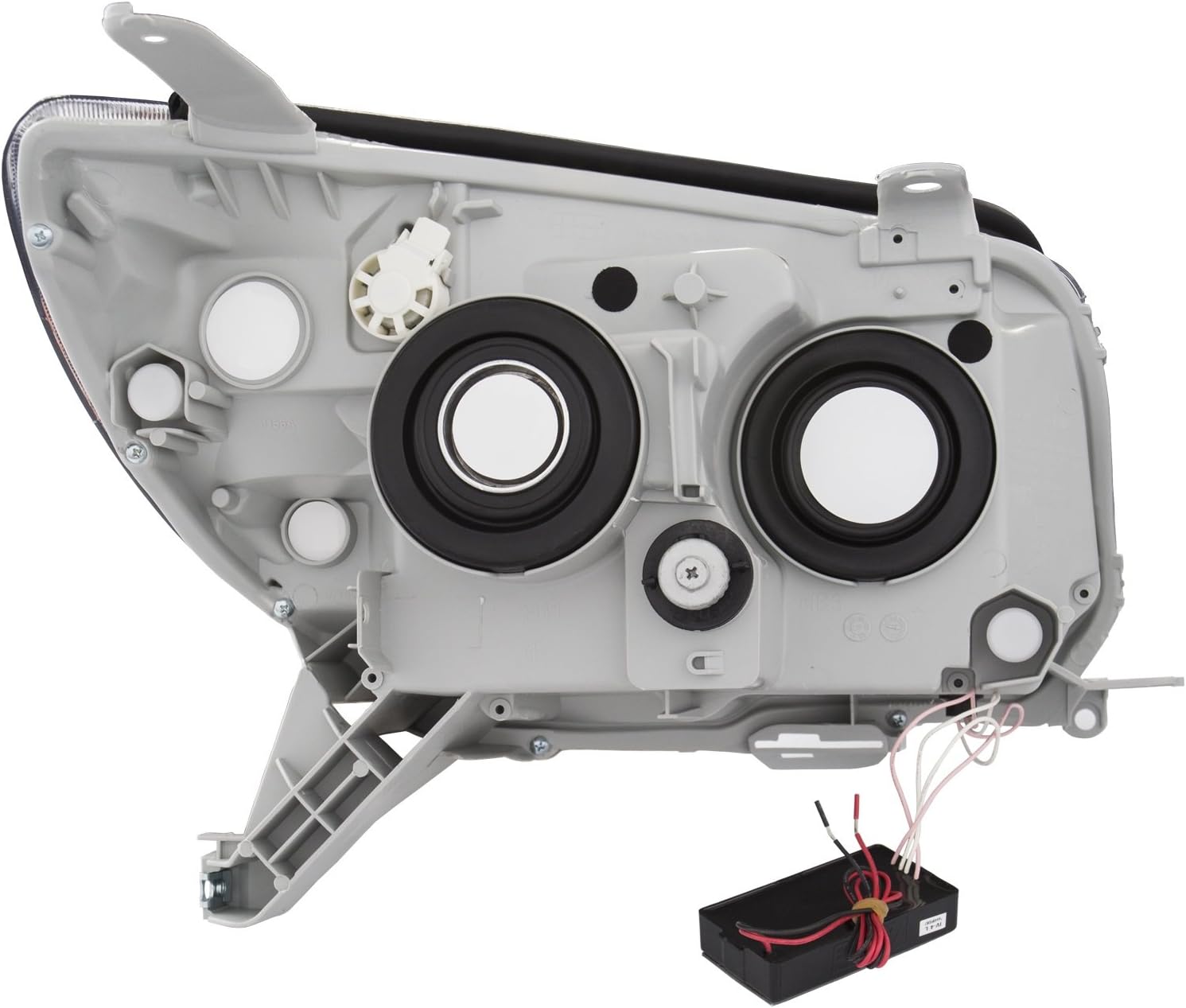 TOYOTA 4RUNNER 06-09 PROJECTOR HEADLIGHTS BLACK W/RX HALO (NO BULBS INCLUDED)