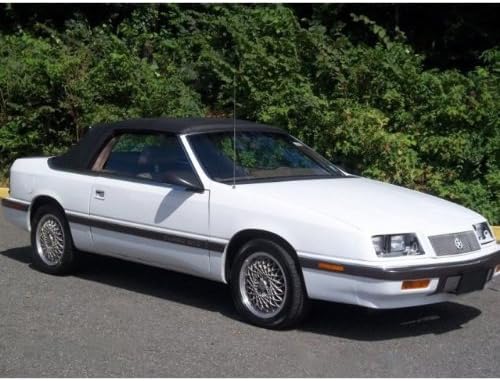 Sierra Auto Tops Convertible Top Replacement for Chrysler Lebaron 1987-1995, Pinpoint Vinyl, Black
