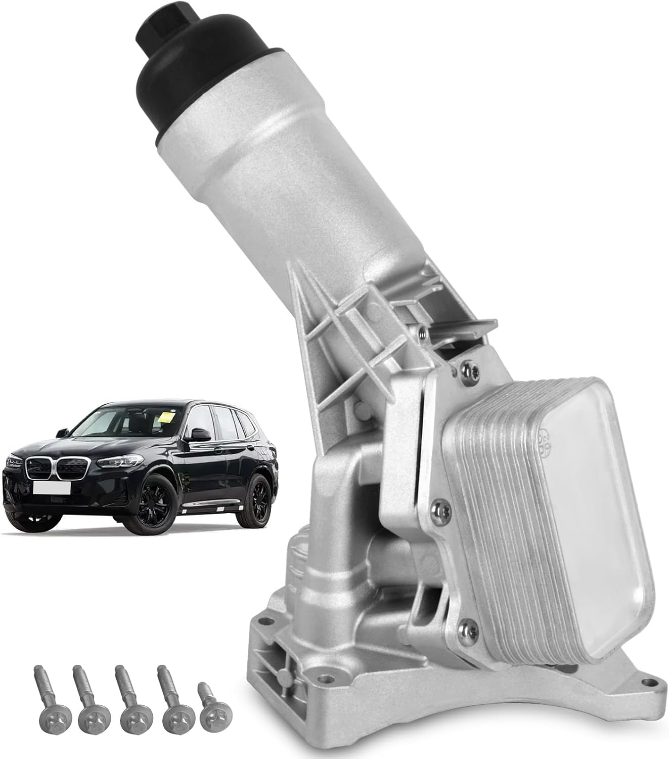 TOPAZ Aluminum Engine Oil Filter Upgraded, 11428580414 Oil Cooler Set for Car, Engine Oil Filter Replacement Part Fit For BMW Z4-2019-2023 X4 2020-2023 X3 2020-2023 540i 2020 330i 330e 2021-2023