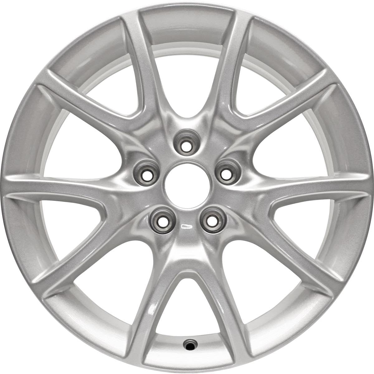 Partsynergy Replacement For New 17 Inch Aluminum Wheel Rim Fits 2013-2016 Dodge Dart 5 Lug 110mm 10 Spokes 17x7.5 inch