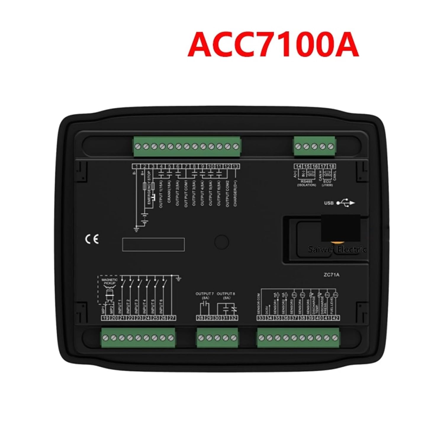 1pcs ACC7100A Engine Driven air Compressor Controller for ACC7200(ACC7200)