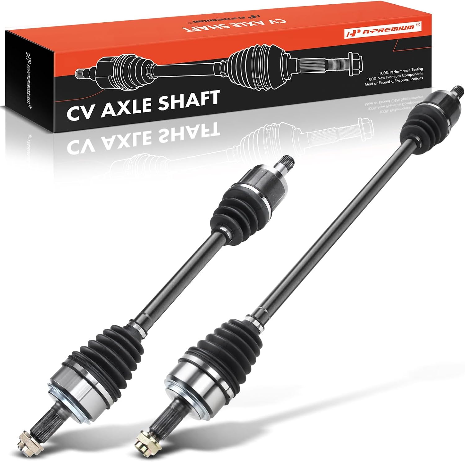 A-Premium Pair (2) Front CV Axle Shaft Assembly Compatible with Honda Accord 2003 2004 2005 2006 2007, L4 2.4L, Automatic Trans. Only, Driver and Passenger Side