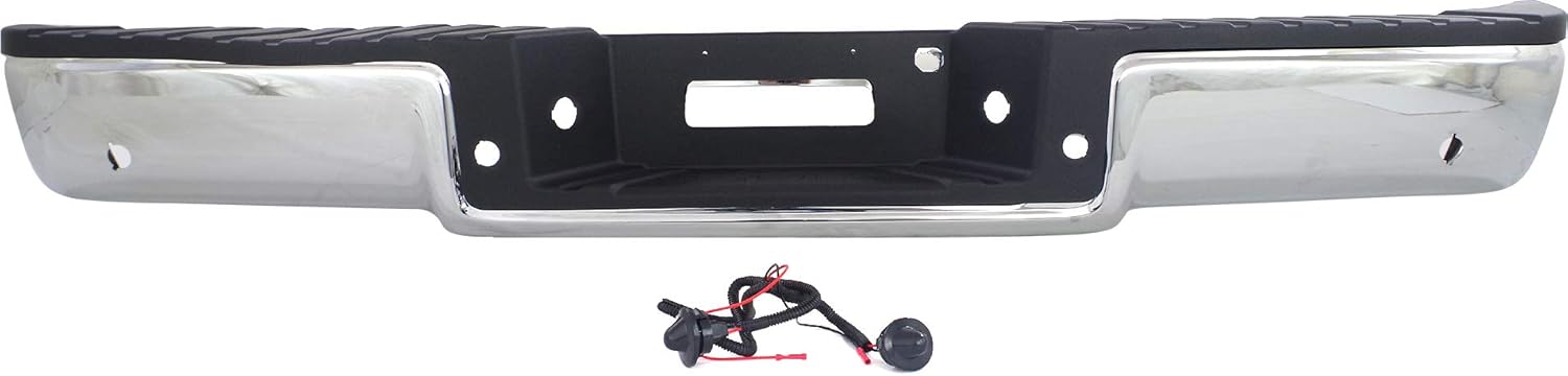 Garage-Pro Step Bumper Compatible with 2004-2006 Ford F-150, Fits 2006 Lincoln Mark LT Steel, Chrome, Hitch Style, with Rear Object Sensor Holes, (F-150, To 8-8-05/Mark LT, To 8-7-05), Styleside