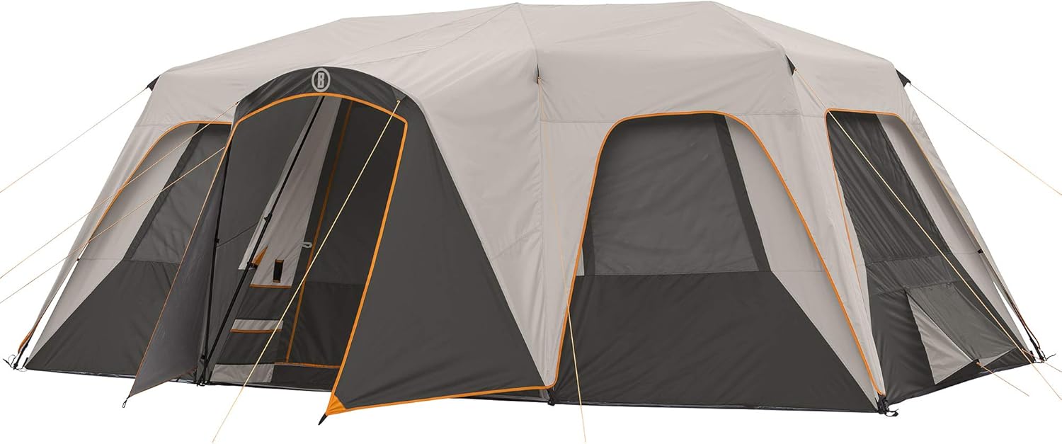 Bushnell Instant Tent | 6 Person / 9 Person / 12 Person Shield Series Instant Tents Cabin Design Perfect for 3 Season Family Camping, Hunting, and Fishing with Fast Setup