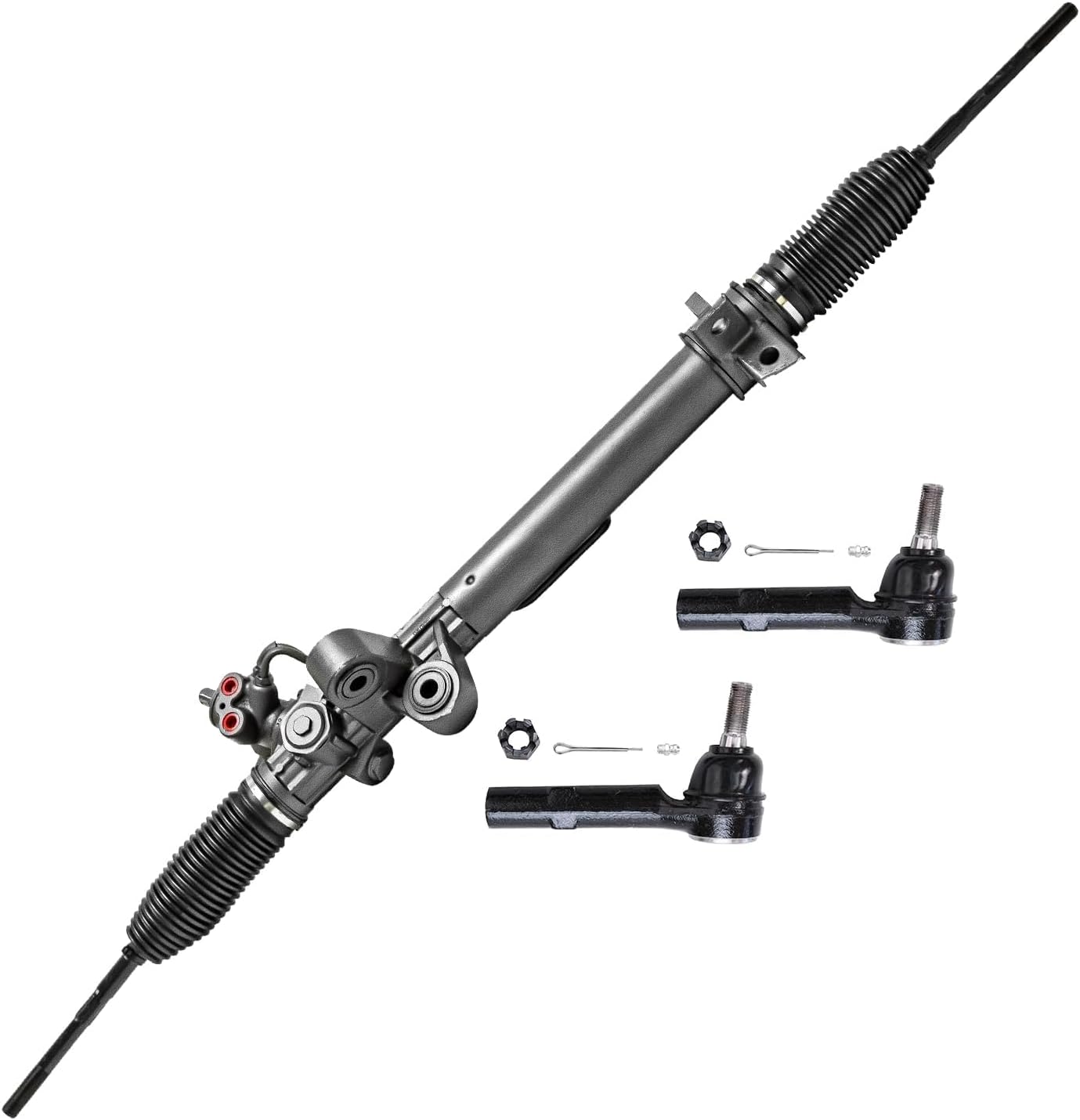 Detroit Axle - Rack and Pinion Kit for Chevrolet Traverse Buick Enclave Saturn Outlook Acadia Limited, Complete Power Steering Rack and Pinion Assembly Outer Tie Rods