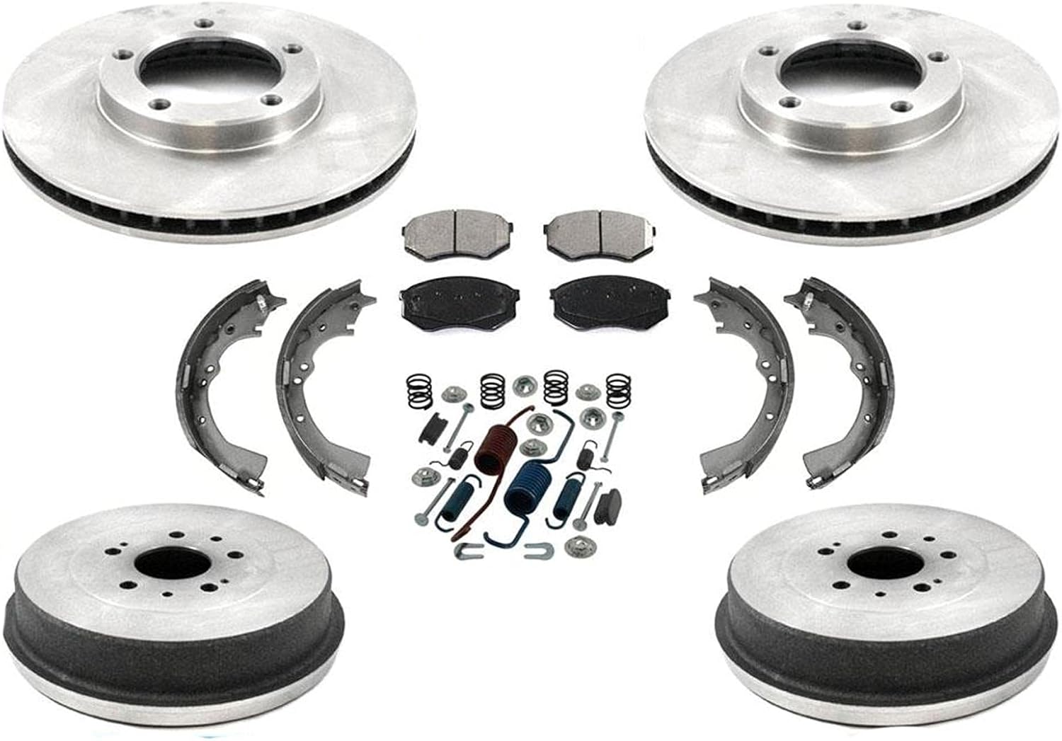 Front Rotors Pads Drums Shoes Replacement Part For Toyota Tacoma Rear Wheel Drive 5 Stud 95-04