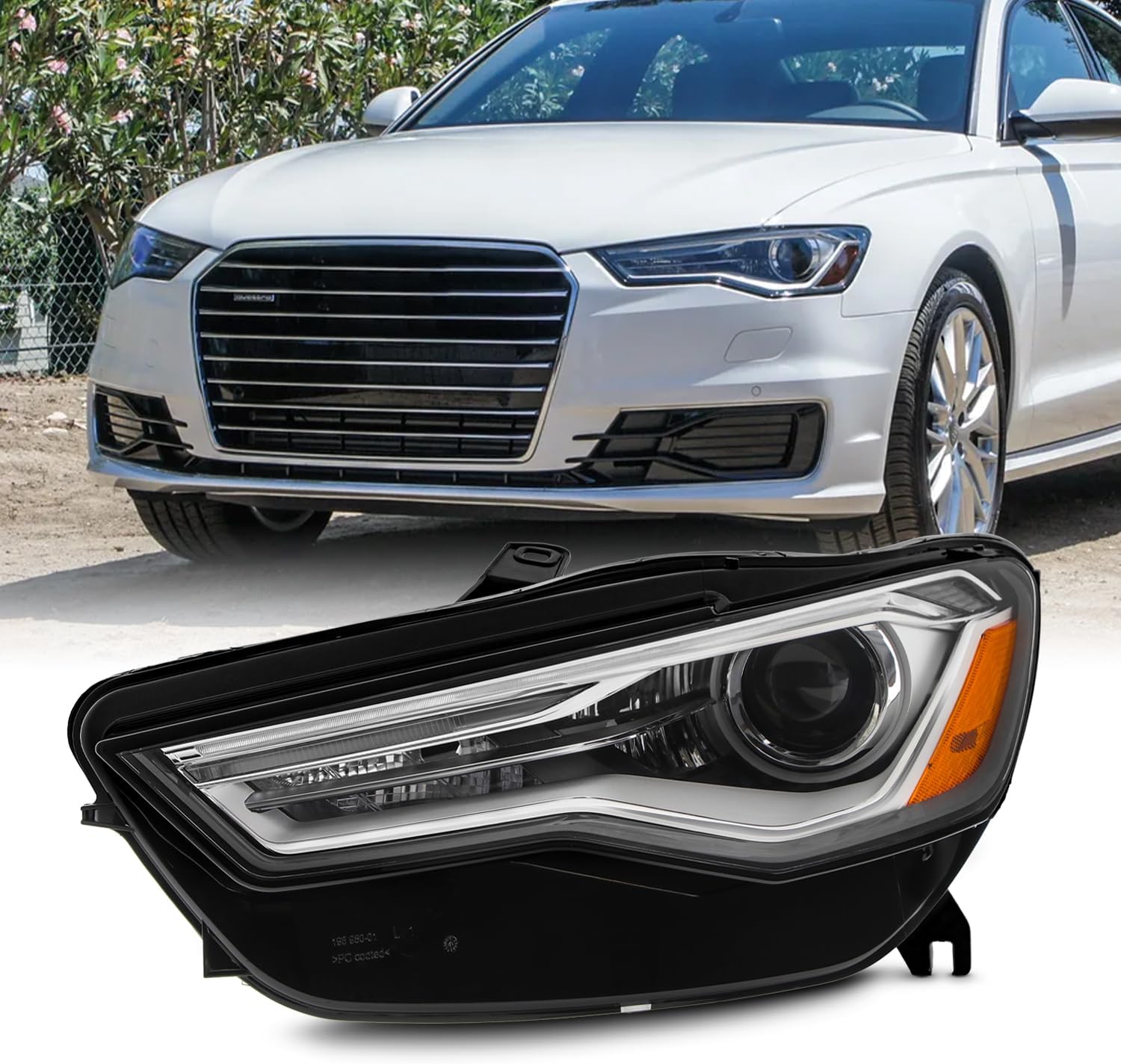 AKKON - Fits 2016 2017 2018 Audi A6 [HID/Xenon Type] Projector Headlight Driver Left Side Replacement w/Auto Leveling