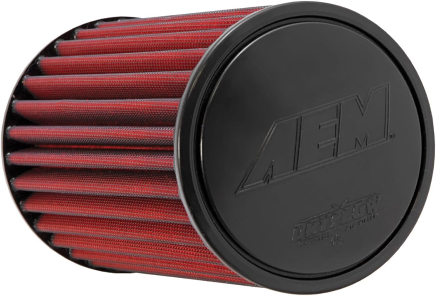 AEM 21-2039DK Universal DryFlow Clamp-On Air Filter: Round Tapered; 3 in (76 mm) Flange ID; 9.25 in (235 mm) Height; 6 in (152 mm) Base; 5.125 in (130 mm) Top