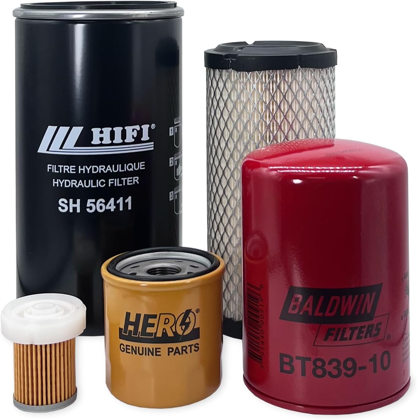 HERO庐 Maintenance Filter Kit For New Holland Workmaster 25 Compact Tractor