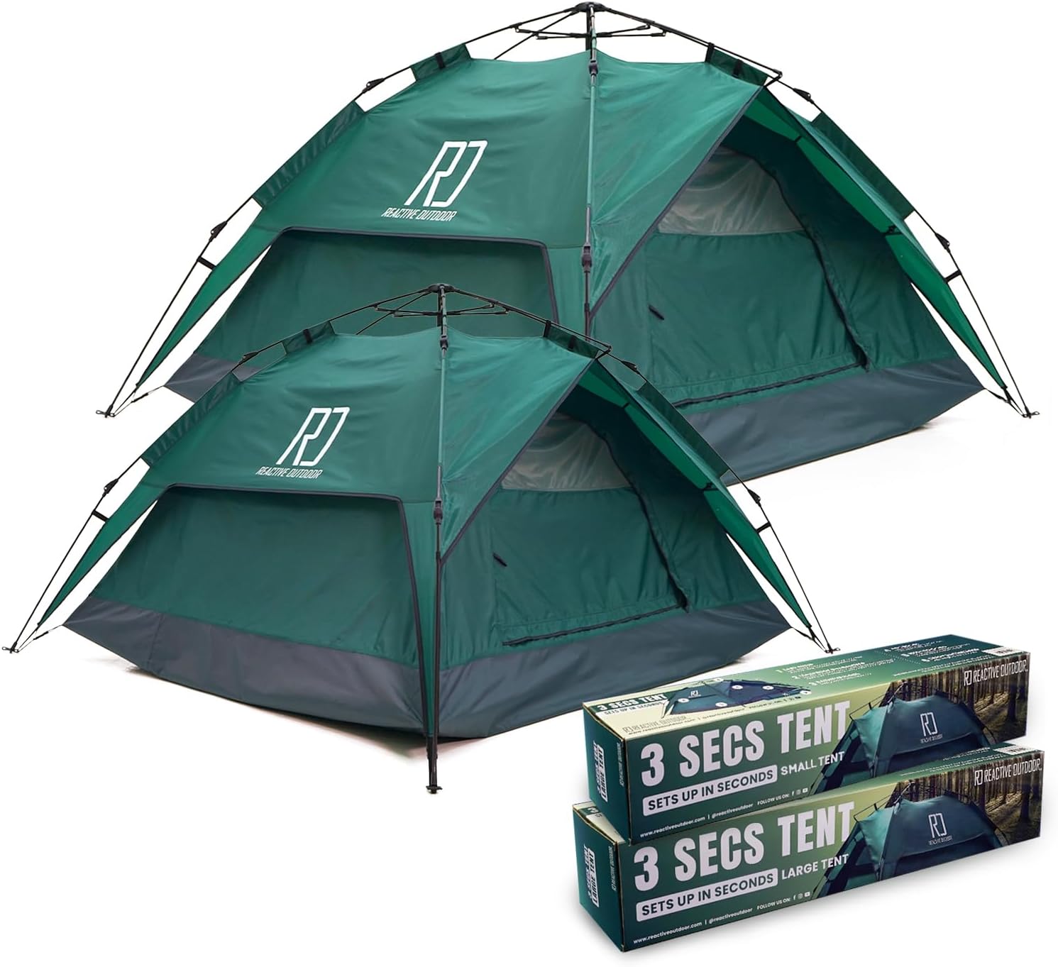 Reactive Outdoor Tent - 3 Second Tent - 3 Sec Instant Pop Up Tent - Easy and Quick Setup Camping Tent - 1 Person Setup Waterproof Double Layer Outdoor Camping Tent