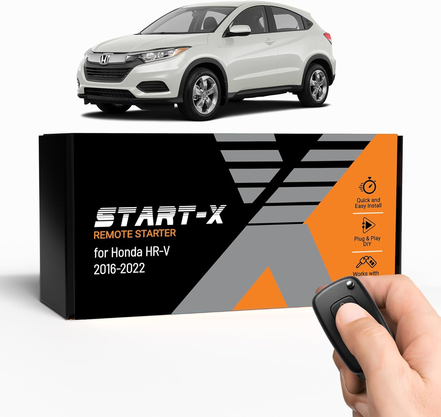 Start-X Remote Start Kit for Honda HR-V 2016-2022 | Key Start Engine | Plug n Play | Lock 3X to Remote Start | 2016, 2017, 2018, 2019, 2020, 2021, 2022