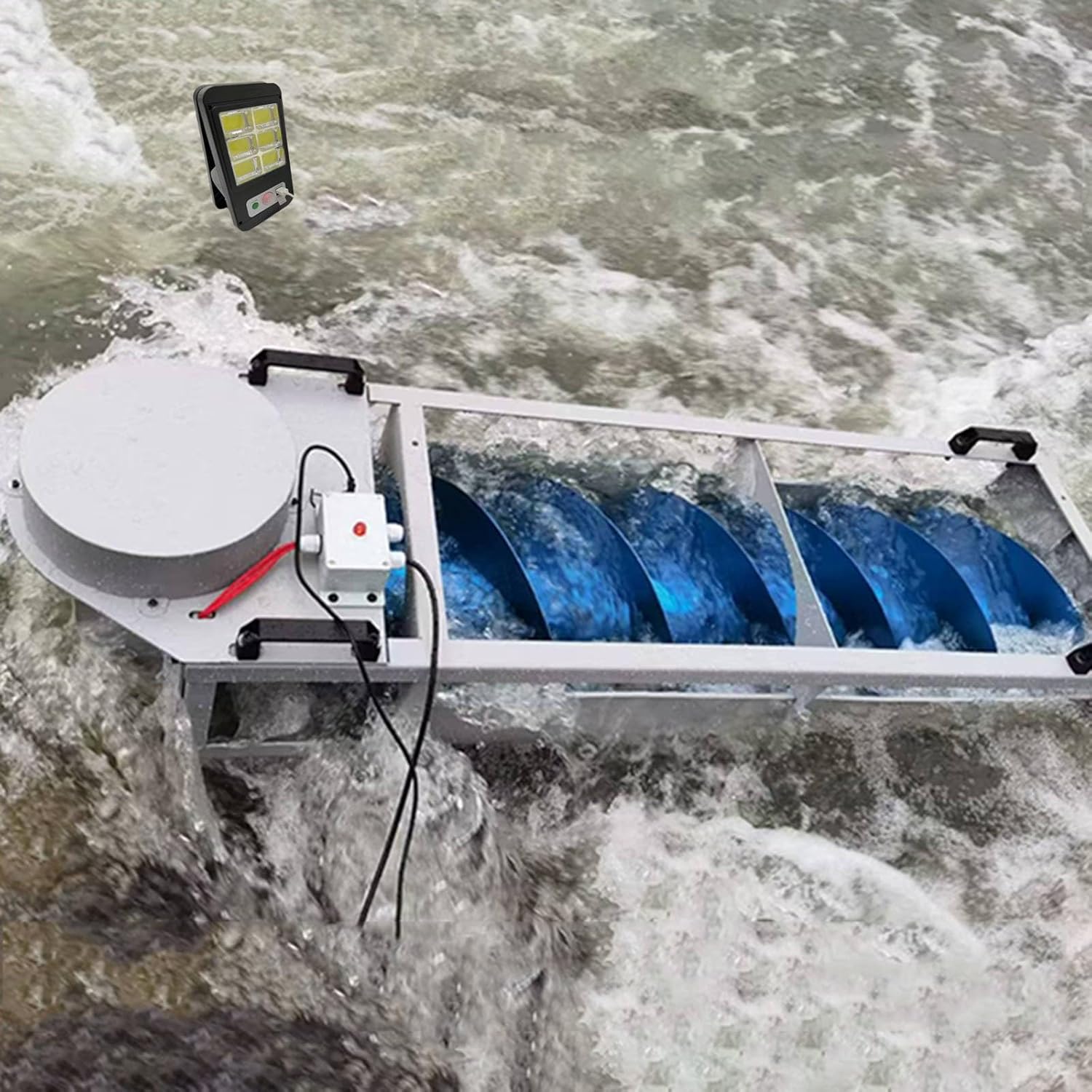 Archimedes Spiral Hydraulic Generator 1500W High-Power Portable Water Turbine Generator Efficient Low-Head Clean Energy System With Magnetic Levitation Core