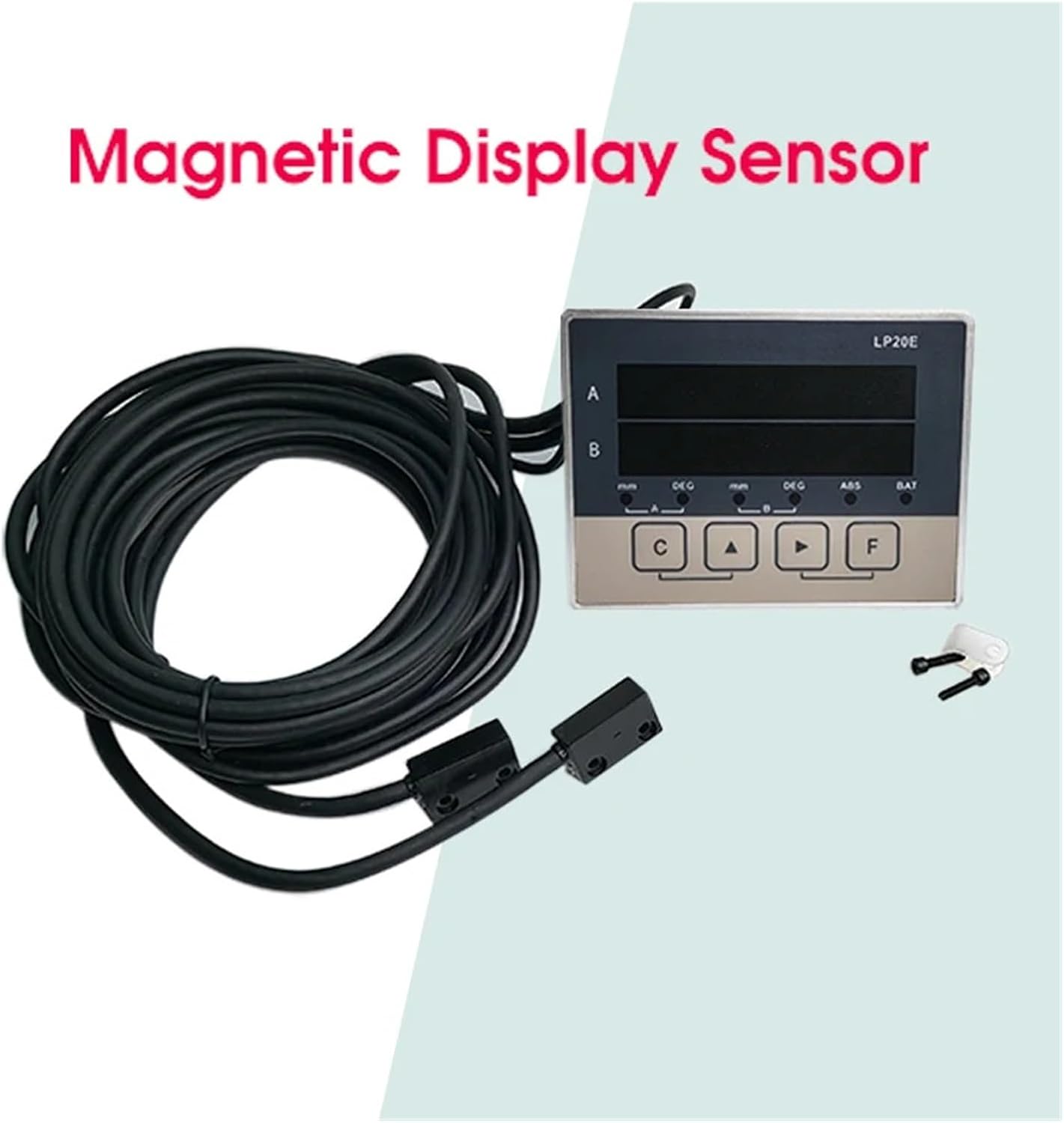 CNC Mill, 2 Axis Digit Display DRO Magnetic Sensor Tape Displacement Readout Scale CNC Lathe Machine Tool Woodworking with Accessories(LP20E -4000mm set)
