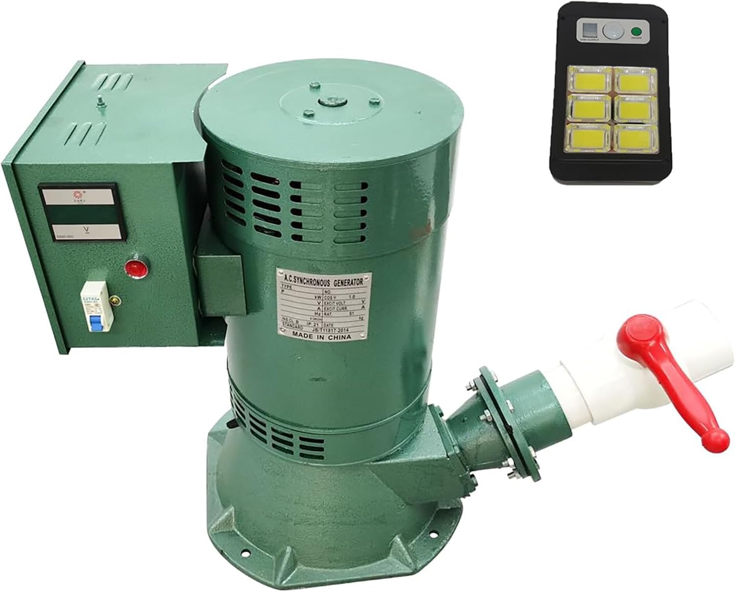 5KW Single‑Phase Micro Hydroelectric Generator – Auto Voltage Stabilizer & Leakage Protection, 110/220V 50 Hz, 15–40 m Head, Copper Wire With Clip Garden Light(220v)