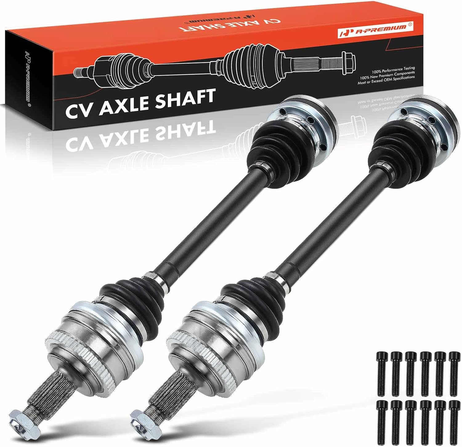 A-Premium Pair (2) Rear CV Axle Shaft Assembly Compatible with BMW 318i 1991-1992, 318is 1991, 325i 1987-1993, 325is 1987-1991, M3 1988-1991, 1.8L 2.3L 2.5L, Driver and Passenger Side