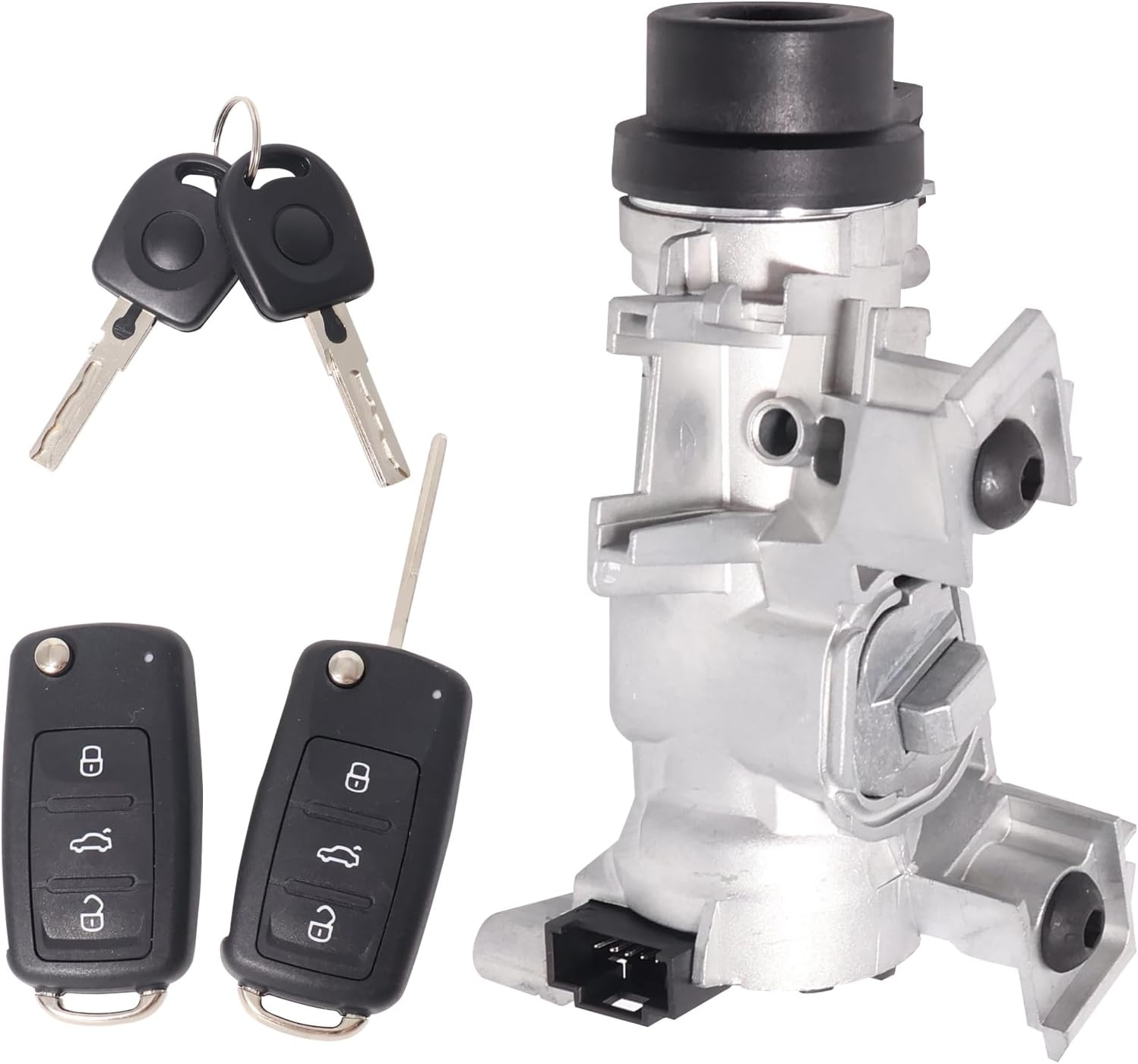SMMS Ignition Switch Lock Cylinder Assembly for Volkswagen, for Golf, for Jetta, for Eos, for Tiguan, for Rabbit 2004-2018 Replaces OE: 1K0905851B