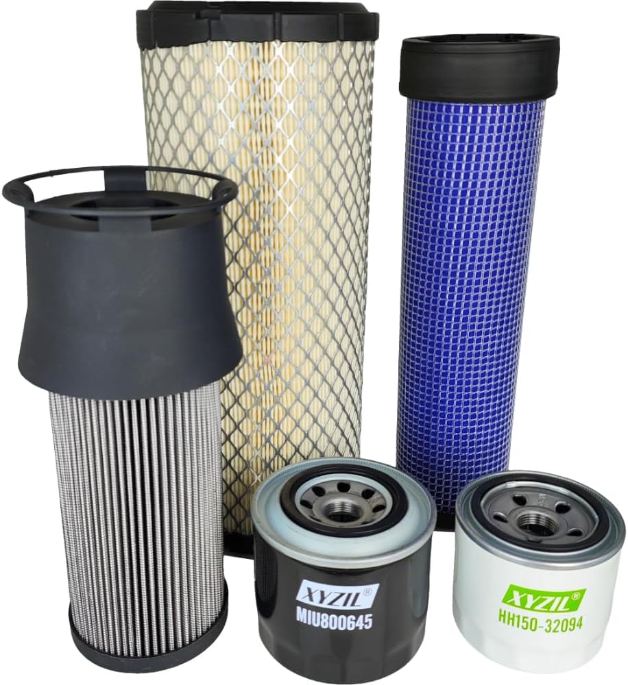 Filter Kit LVA21202 LVA14895 Compatible with John Deere 3120 3320 3520 3720 4105 RE68048 MIU800645 M806419 LVA13065 RE68048 Air Fuel Transmission Oil Filter Compact Utility Tractor