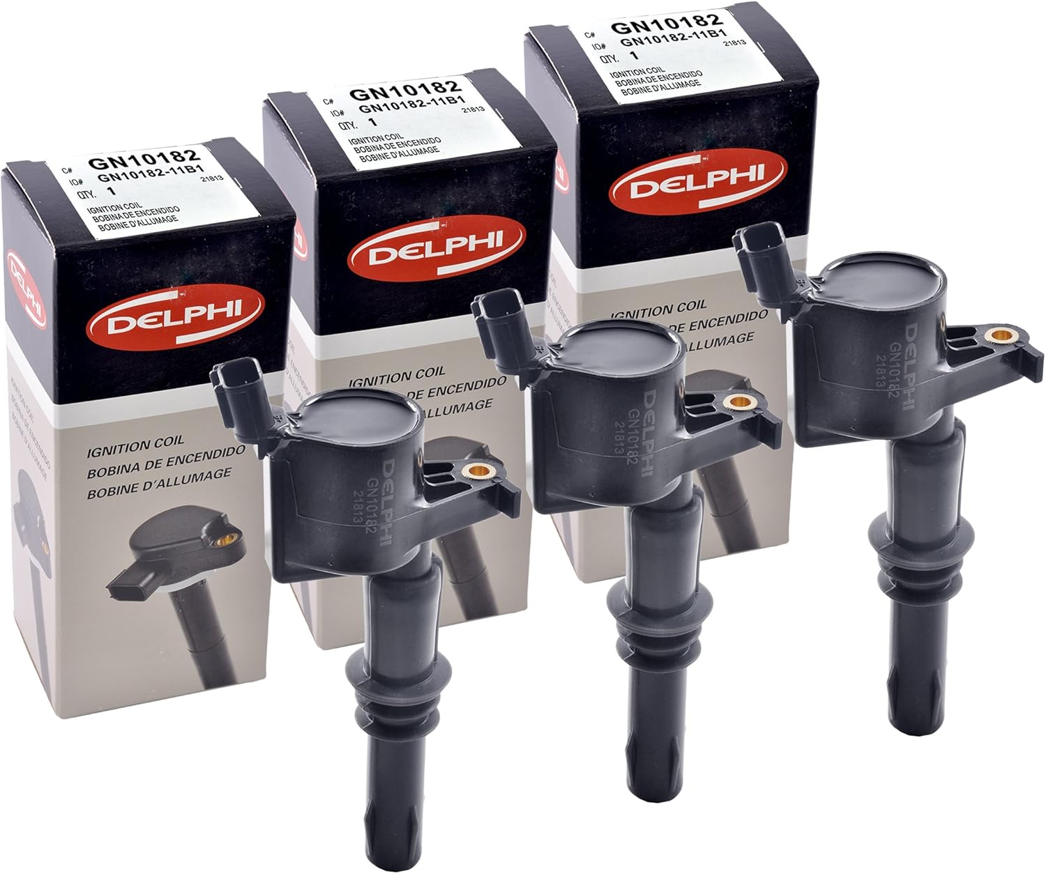 New Set of 3 Delphi GN10182 Ignition Coils