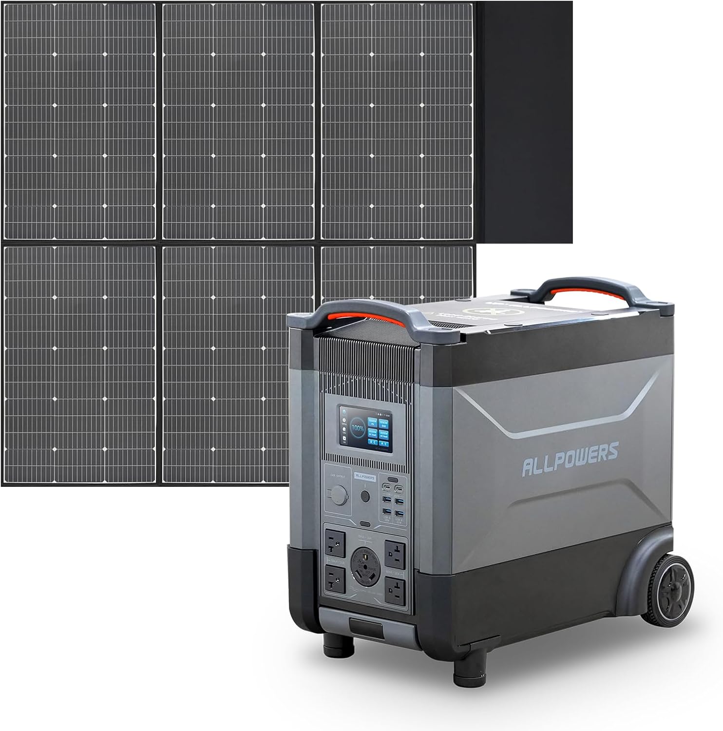 ALLPOWERS 3456Wh/3600w Portable Power Station with 600W SP039 Foldable Solar Panel, Solar Generator for 11 Devices, 1.2 Hour Fast Charging, for Home, Camping, Off-grid, Power Outage