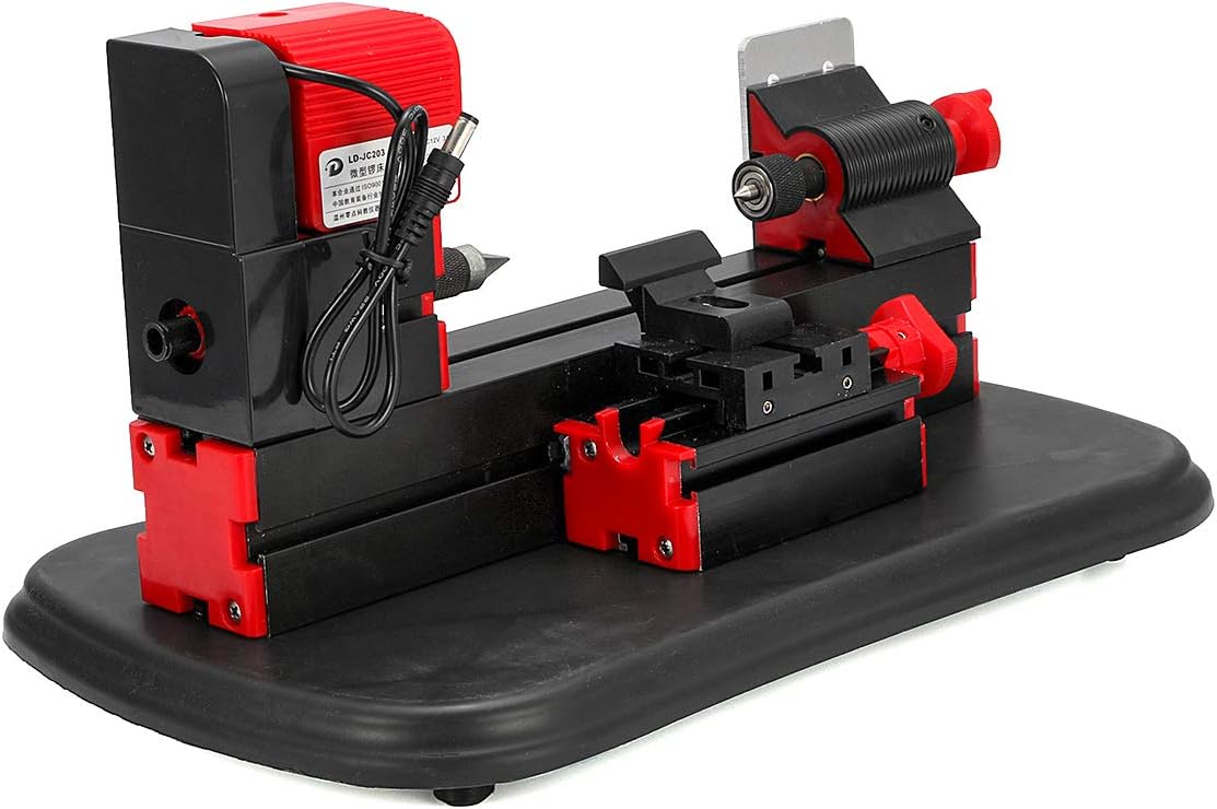 Tool Lathe Standard 未处理 Dc12V 36W Mini Motorized Metal Working Lathe Machine Diy Woodworking Tool For Modelmaking Gong Bed