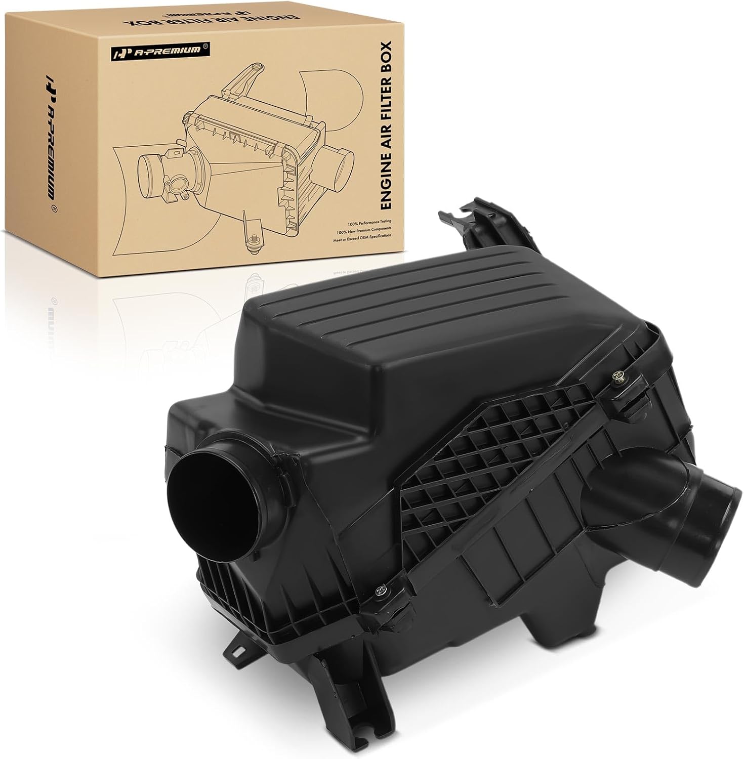 A-Premium Engine Air Filter Cleaner Box Housing W/o Air Strainer Compatible with Honda Accord 2003 2004, 2.4L