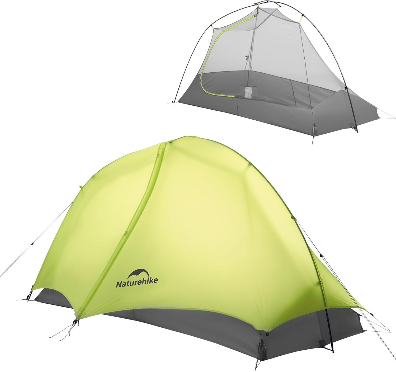 Naturehike Star Trail 2.3lb One Person Tent, Easy Setup, Compact, Spacious, Ultralight 1 Person Backpacking Tent for Camping, Outdoor, Hiking and Mountaineering