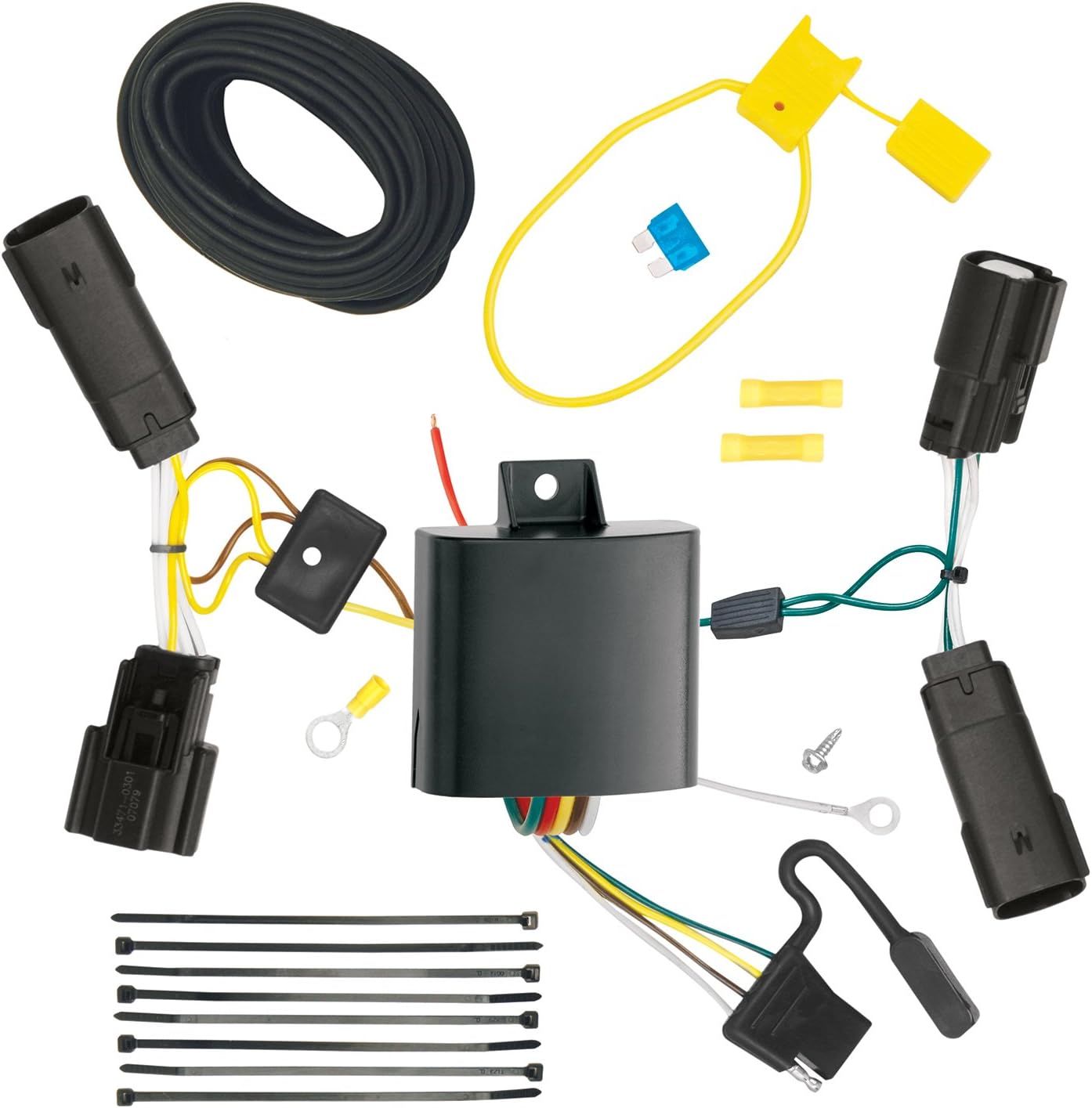 Tekonsha T-One® T-Connector Harness, 4-Way Flat, Compatible with Select Ford Fusion